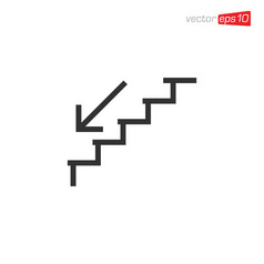 楼梯和下来图标设计向量