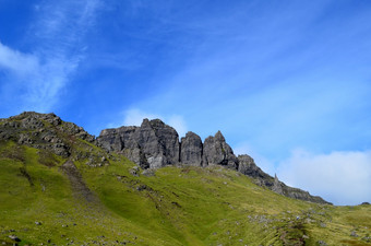 的老男人。斯托尔岩石形成的岛斯凯岛苏格兰