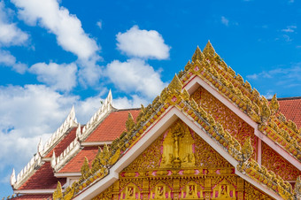 泰国寺庙艺术装饰佛教教堂寺庙展馆寺庙大厅和尚rsquo房子