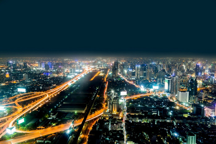 曼谷城市晚上泰国夜间图片