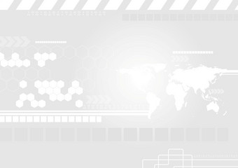 光灰色的科技画背景光灰色的科技画背景与世界地图平图形设计
