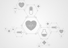 健康灰色科技背景和医疗图标健康灰色科技背景和医疗图标科学设计