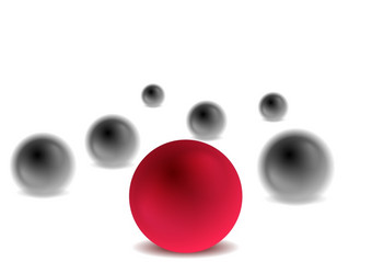 红色的和黑色的球白色为信息图表设计红色的和黑色的球白色为信息图表设计领袖概念插图背景