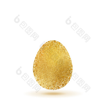 黄金复活节蛋闪光白色背景黄金蛋闪光白色背景黄金闪闪发光的设计为复活节庆祝活动事件