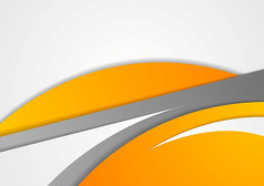 摘要企业橙色灰色波浪背景摘要明亮的灰色橙色波浪背景企业风格宣传册设计对比波图形插图
