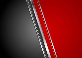 对比红色的黑色的科技背景与金属条纹对比红色的黑色的科技背景