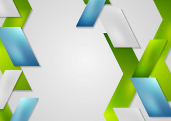 明亮的科技几何宣传册模板设计蓝色的绿色企业元素宣传册设计明亮的科技几何宣传册模板设计