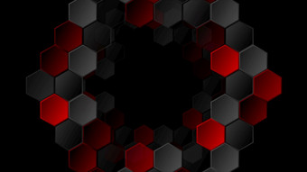 红色的和黑色的科技六边形<strong>摘要背景</strong>红色的黑色的科技六边形<strong>摘要背景</strong>