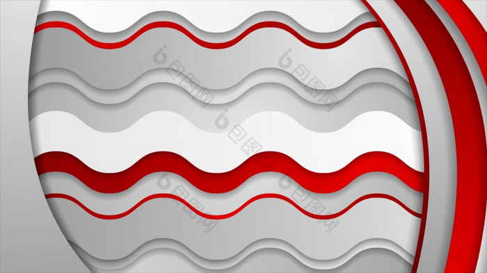 摘要红色的和灰色未来主义的波浪背景摘要红色的灰色未来主义的波浪背景