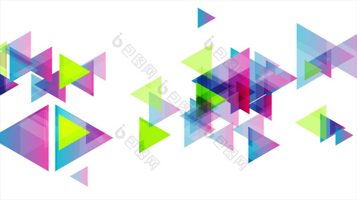 色彩斑斓的几何三角形科技背景
