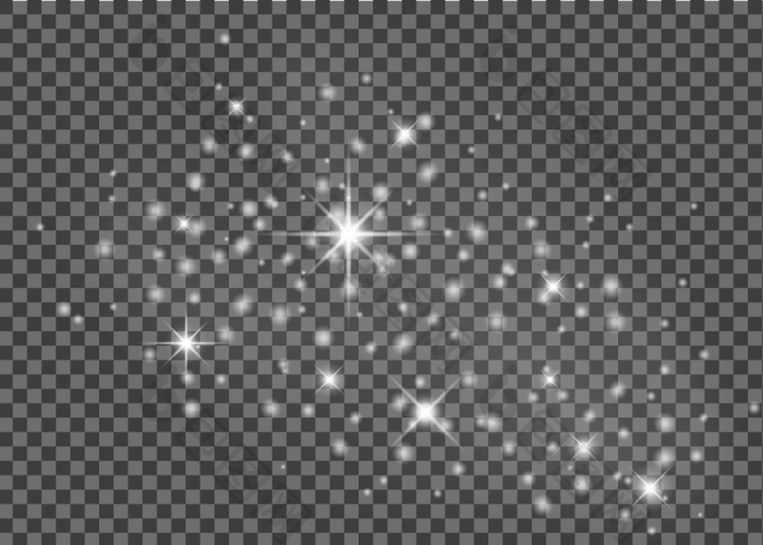 闪耀星星与神奇的闪闪发光的粒子透明的png下载-包图网
