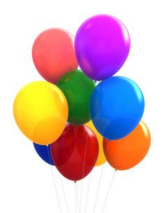 渲染不同的颜色聚会，派对baloons