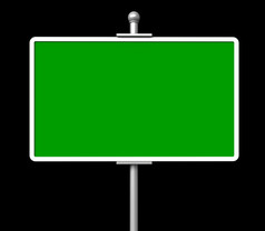 渲染空白绿色标志isolted黑色的背景