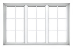 渲染塑料窗口框架孤立的白色背景