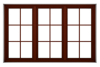 渲染<strong>木窗</strong>口框架孤立的白色背景