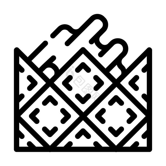 躺瓷砖行图标向量躺瓷砖标志孤立的轮廓象征图片