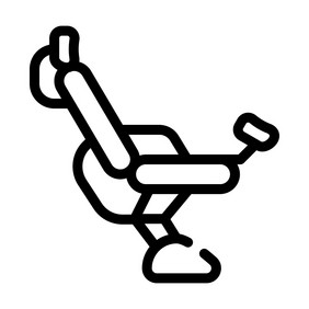 妇科椅子行图标向量妇科椅子标志孤立的轮廓