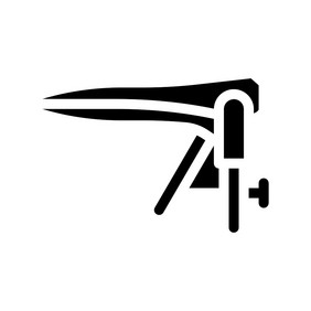 妇科窥器字形图标向量妇科窥器标志孤立的轮