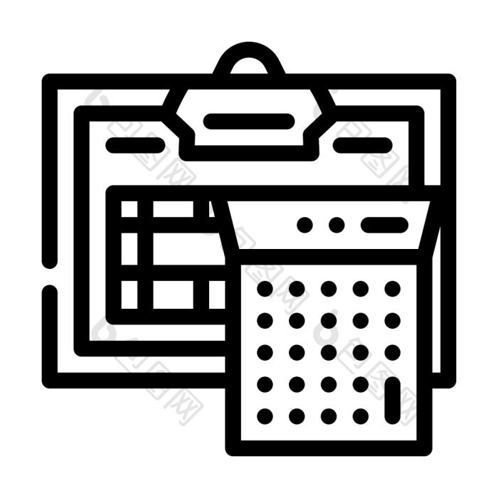 会计部门行图标向量会计部门标志孤立的轮廓png下载-包图网