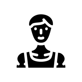 运动员运动员男人字形图标向量运动员运动员男人标志孤立的轮廓象征的插图运动员运动员男人字形图标向量插图