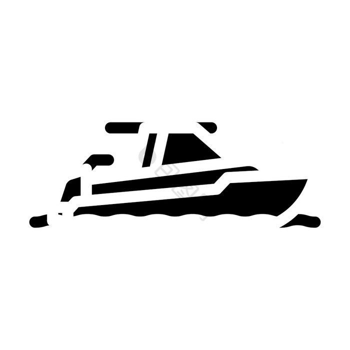 船海洋运输字形图标向量船海洋运输标志孤立图片