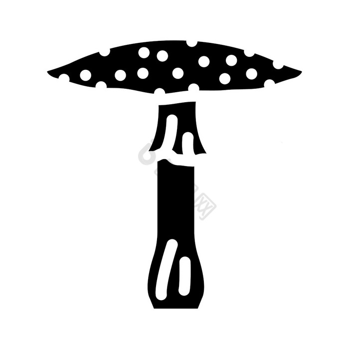 羊肚菌蘑菇字形图标向量羊肚菌蘑菇标志孤立图片