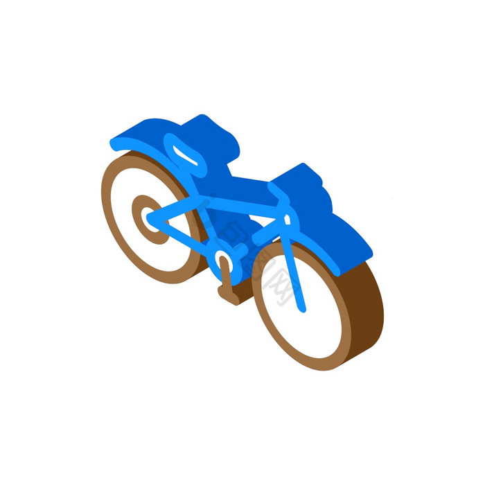 自行车运输等角图标向量自行车运输标志孤立图片