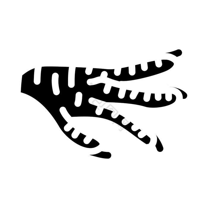 爪子鸡字形图标向量爪子鸡标志孤立的象征插