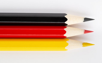 的状态旗帜使色彩斑斓的木铅笔德国状态旗帜使色彩斑斓的木铅笔德国