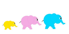 插图的大象家庭与爸爸妈妈和婴儿大象插图大象家庭与爸爸妈妈和婴儿大象