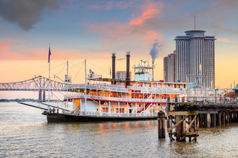 新奥尔良桨轮船密西西比州河新奥尔良路易斯安那州