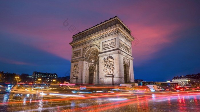 著名的弧凯旋门《暮光之城》巴黎法国