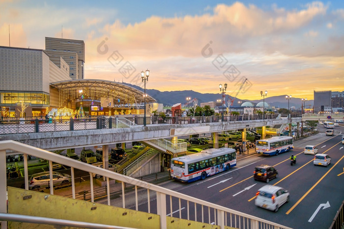 长崎城市市中心天际线城市景观九州日本