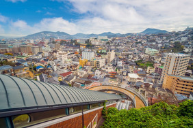 长崎城市市中心天际线城市景观九州日本从前