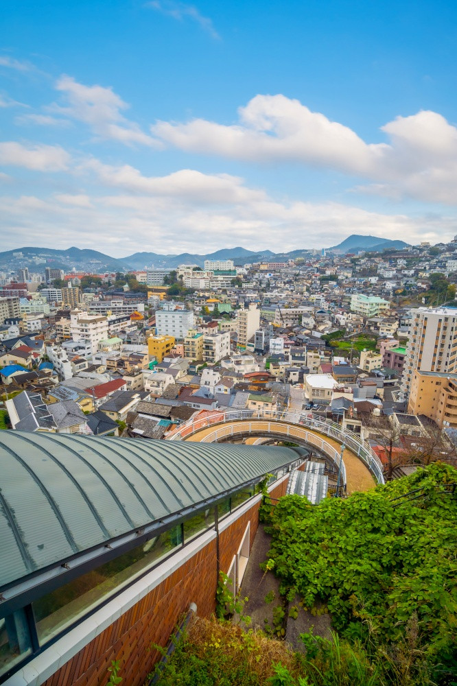 长崎城市市中心天际线城市景观九州日本从前图片