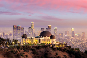的格里菲思天文台和这些洛杉矶城市天际线《暮光之城》