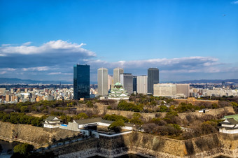 鸟眼睛视图<strong>大阪城堡大阪</strong>日本