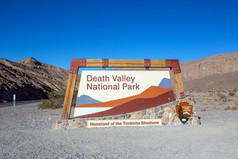 景观死亡谷国家公园加州美国入口标志