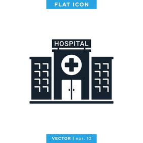 医院建筑图标向量标志模板