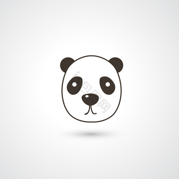 熊猫头图标插图