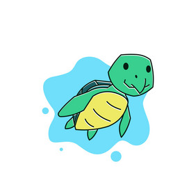 有趣的乌龟乌龟游泳潜水海水下异国情调的爬