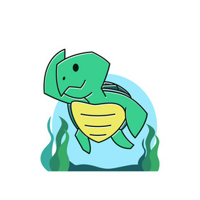 有趣的乌龟乌龟游泳潜水水下海异国情调的爬