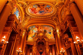 巴黎法国11月室内视图的歌剧国家巴黎加尼叶大门厅的地方为走在的中场<strong>休息</strong>巴黎法国11月室内视图的歌剧国家巴黎加尼叶大门厅的地方为走在的中场<strong>休息</strong>