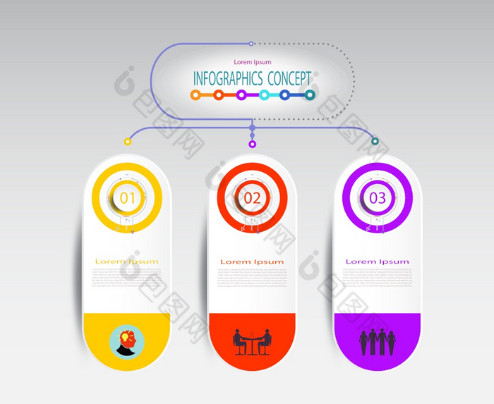 infographics元素标签设计与图标和选项一步业务概念空白空间为内容业务信息图表图过程模板时间轴书封面流程图信息