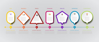 infographics设计形式三角形广场圆矩形六角<strong>世界地图</strong>与图标和选项为业务概念空白空间为演讲内容图<strong>模板</strong>时间轴元素