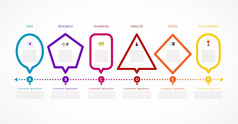 infographics现代设计形式与图标和选项业务概念空白空间为内容时间轴信息图步骤过程横幅模板元素图表演讲打印向量