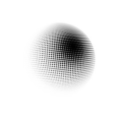 半色调球虚线向量插图圆半色调模式点标志半色调球虚线向量插图圆半色调模式点标志全球向量插图