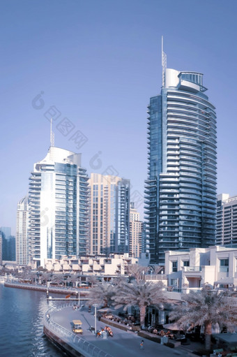 蓝色的迪拜玛丽娜<strong>全景视图</strong>迪拜市中心城市景观迪拜城市背景迪拜阿联酋12月蓝色的迪拜玛丽娜<strong>全景视图</strong>迪拜市中心城市景观迪拜城市背景