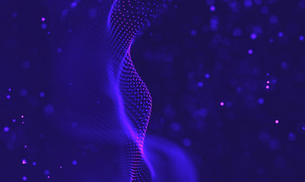 摘要未来主义的插图多边形表面低聚形状与连接点和行黑暗背景呈现超紫罗兰色的星系背景空间背景插图宇宙与星云紫色的技术背景人工情报概念