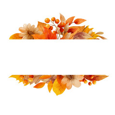 秋天叶子水彩框架和边境